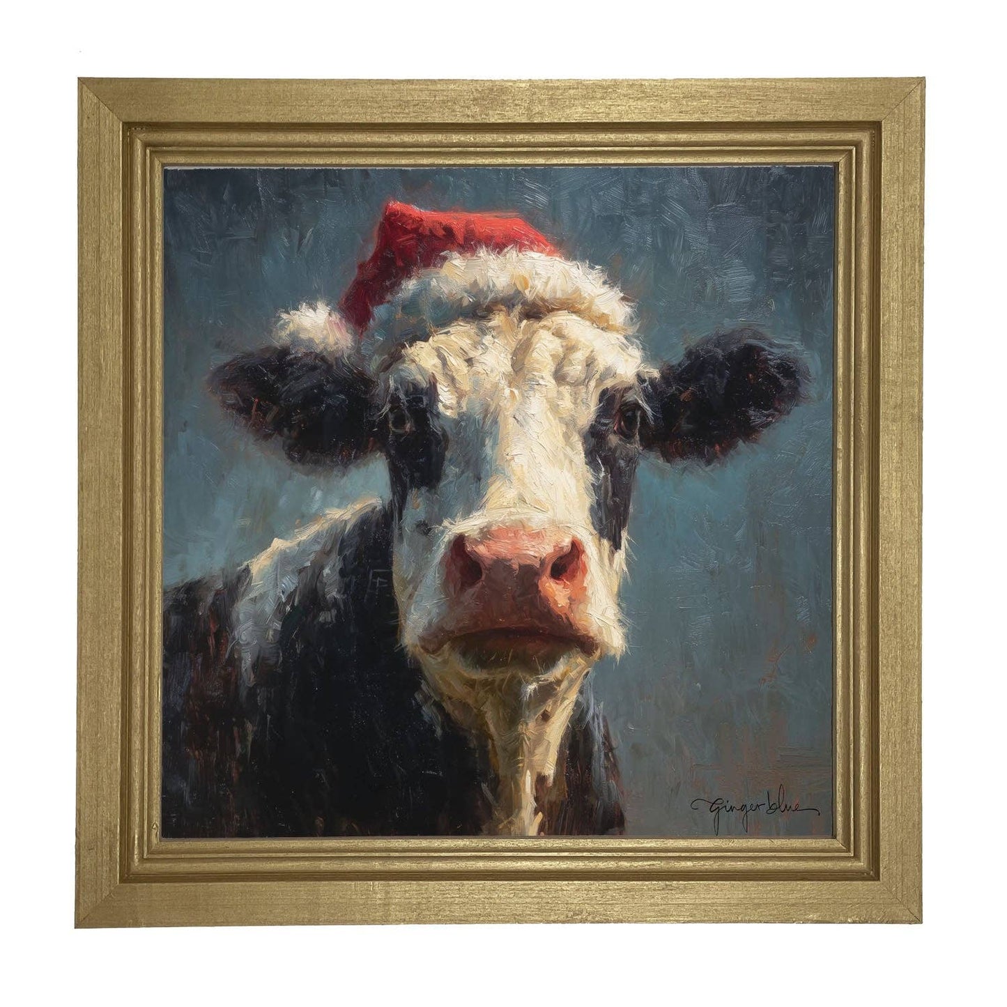 Santa Hat Cow