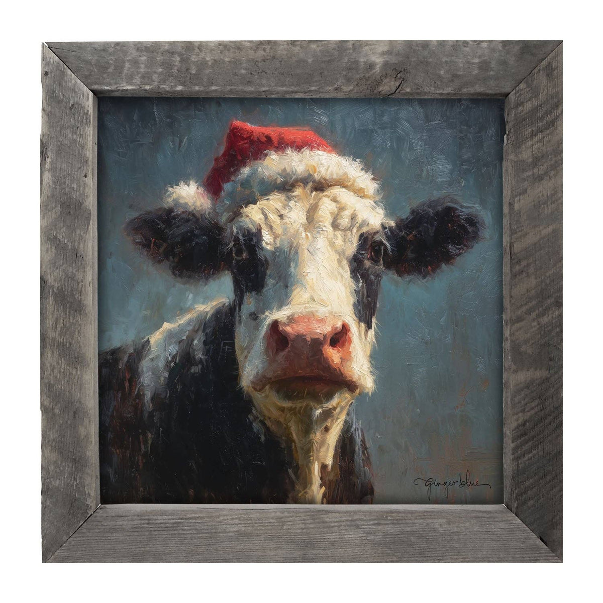 Santa Hat Cow