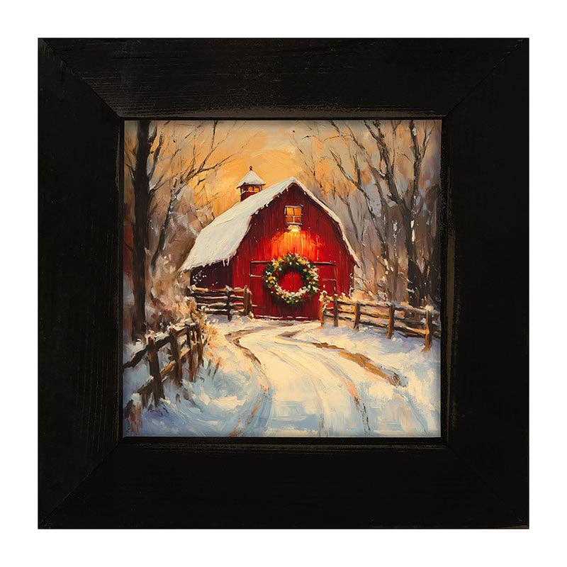 Red Barn at Christmas