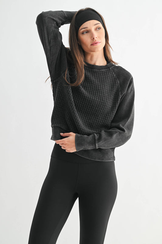 Cozy Waffle Knit Pullover
