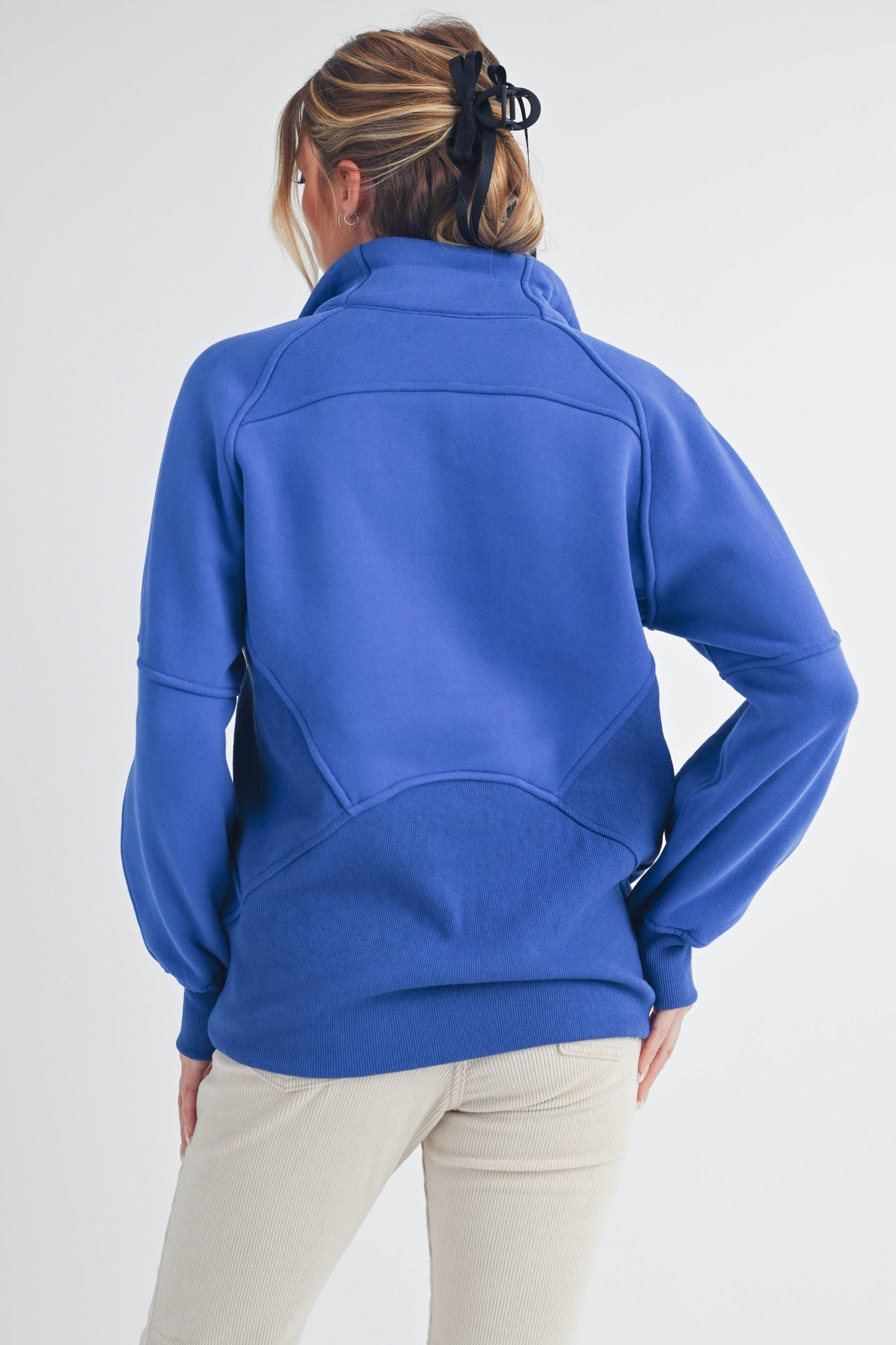 Long Funnel Neck Half Zip