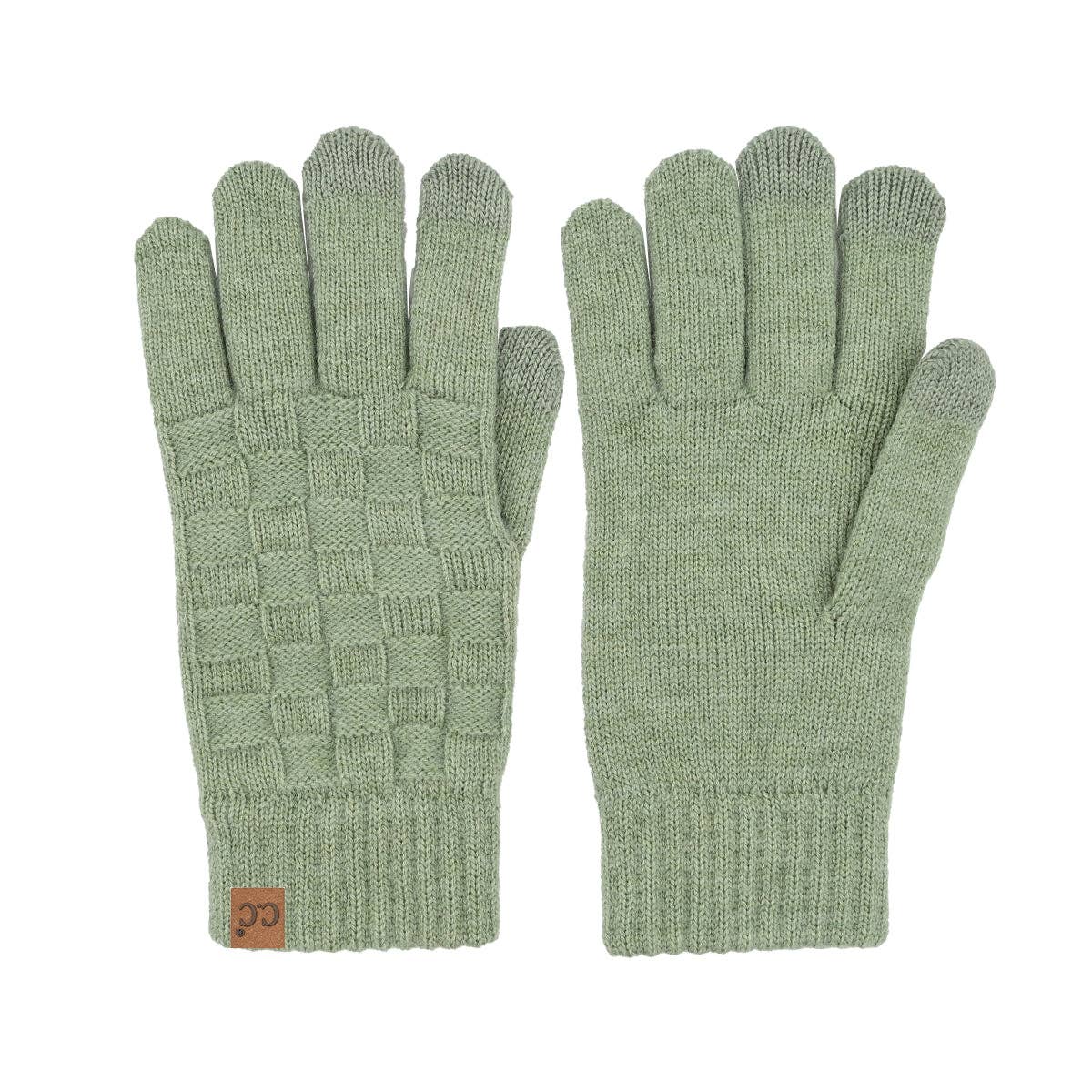 Woven Checkered Texture C.C Gloves