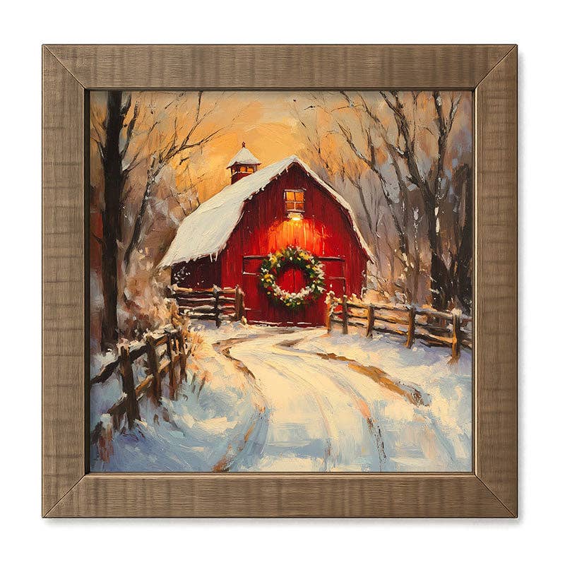 Red Barn at Christmas