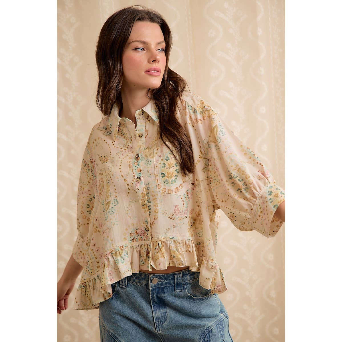 Floral Linen Blend