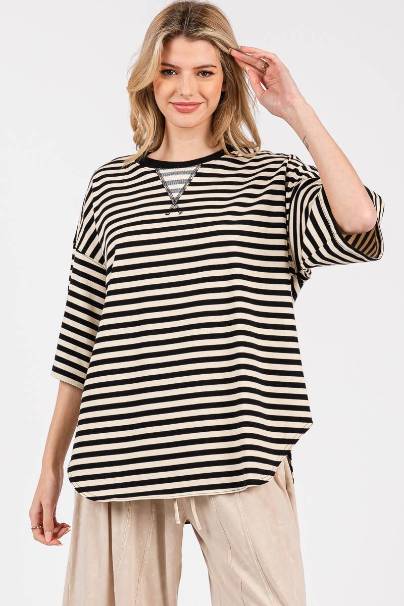 Striped Oversized Top