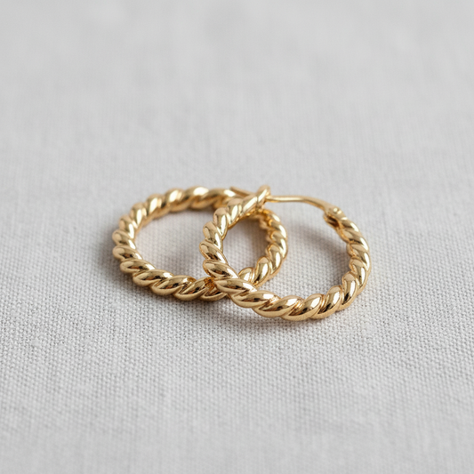 Sculptural Twisted Hoop Earrings