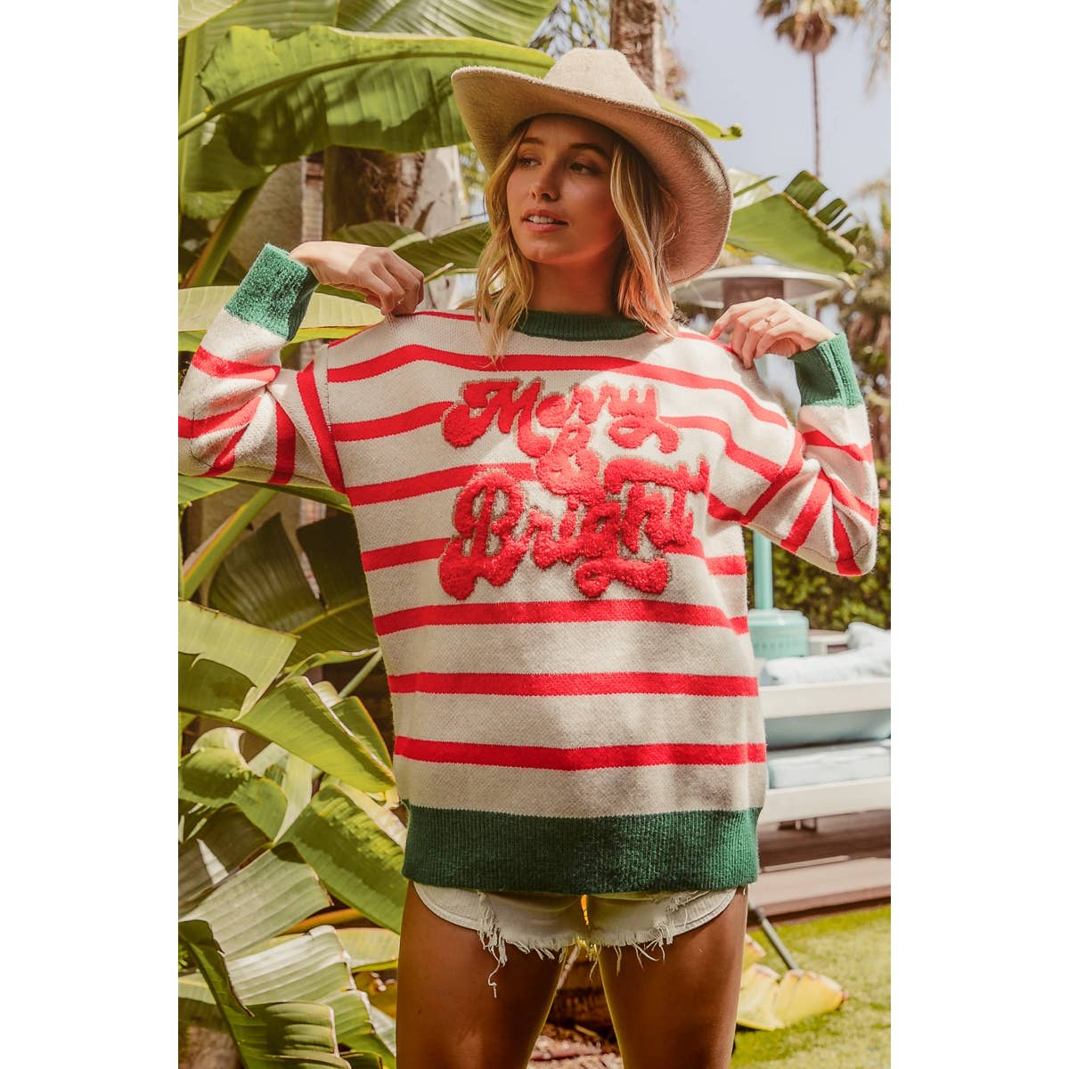 Christmas Stripe Knit Top