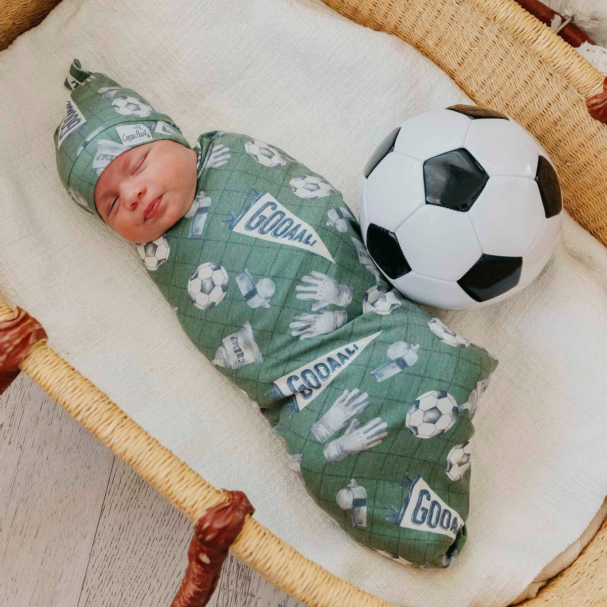 Knit Swaddle Blanket - Kick Off