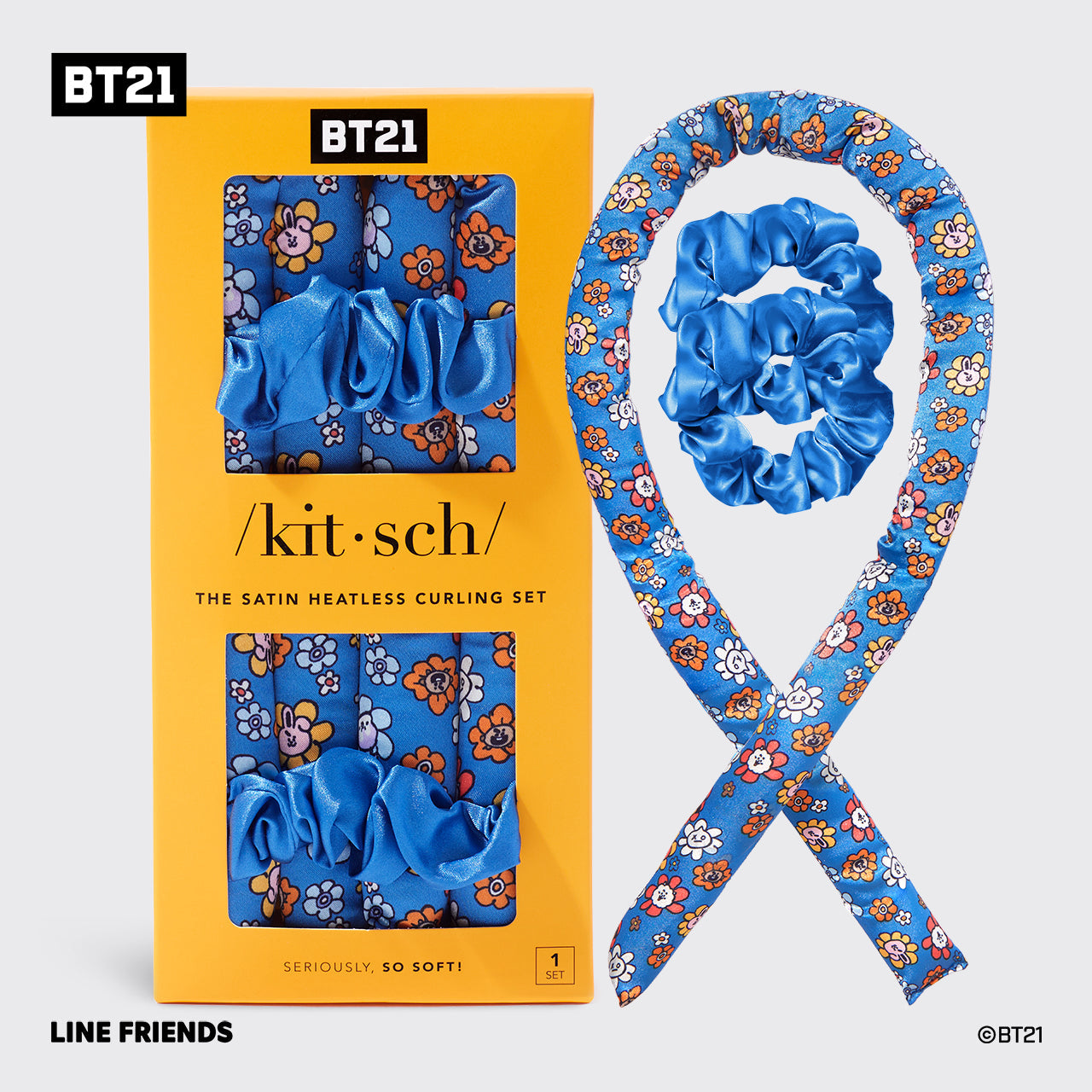 Kitsch x BT21 Heatless Curling Set