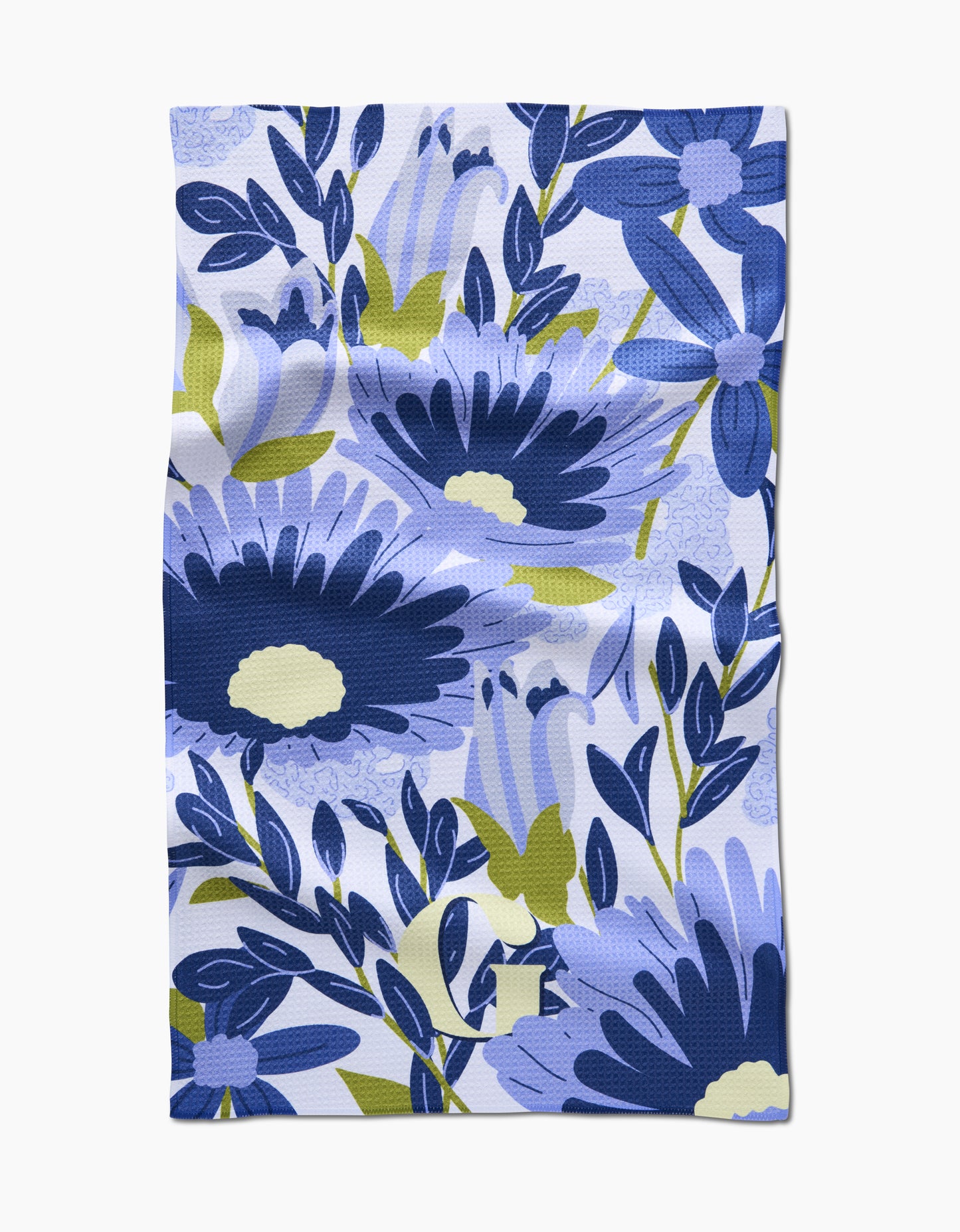 Geometry Monogram Floral Tea Towel