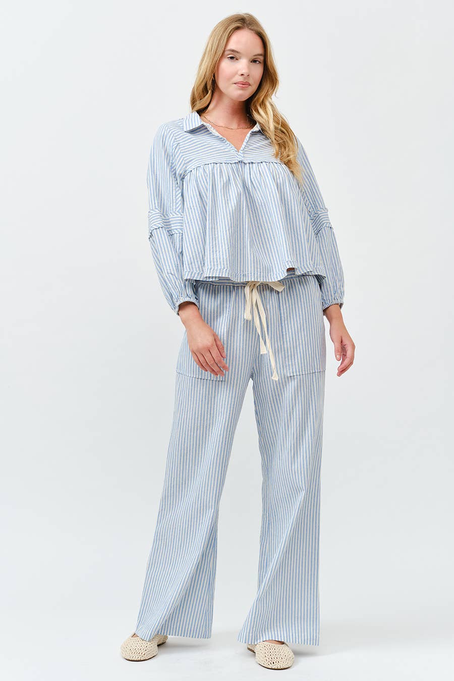 Striped Wide Pants