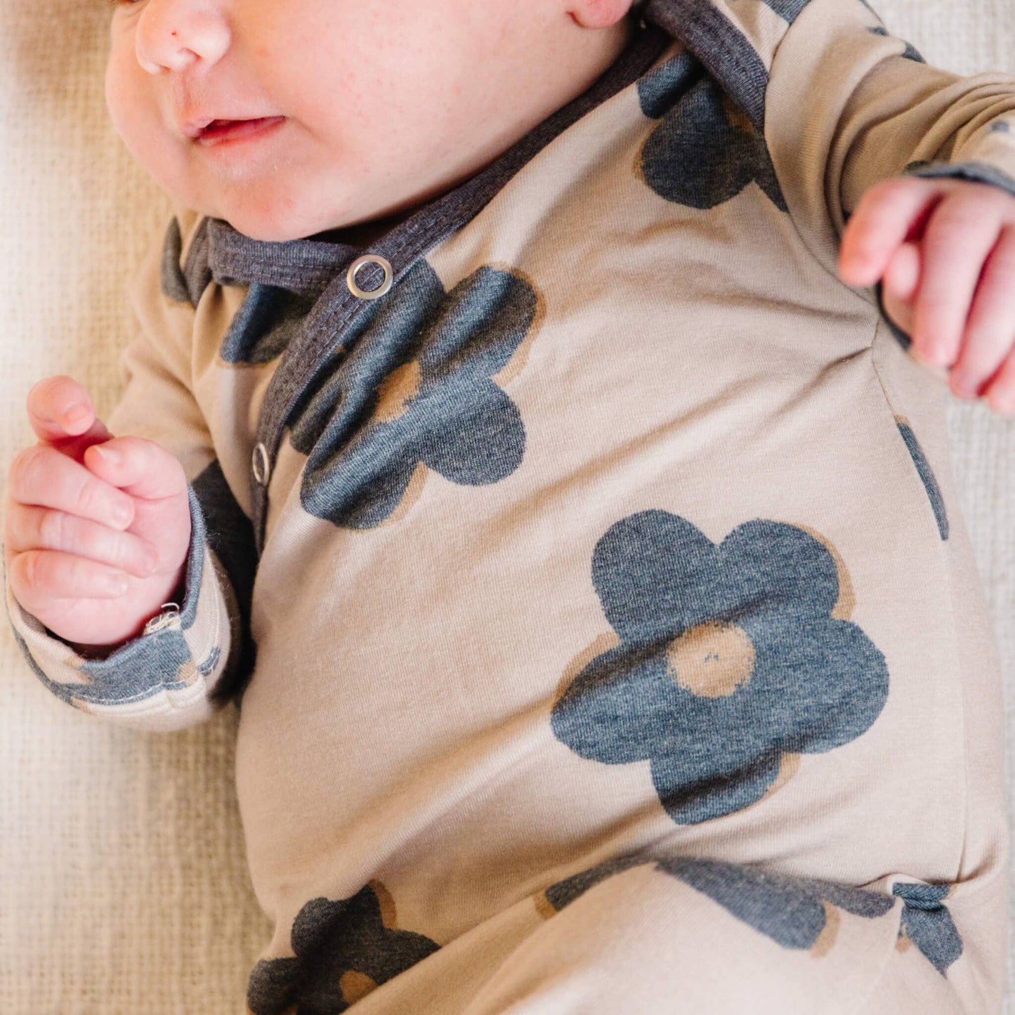 Newborn Knotted Gown - Gemma In Tan