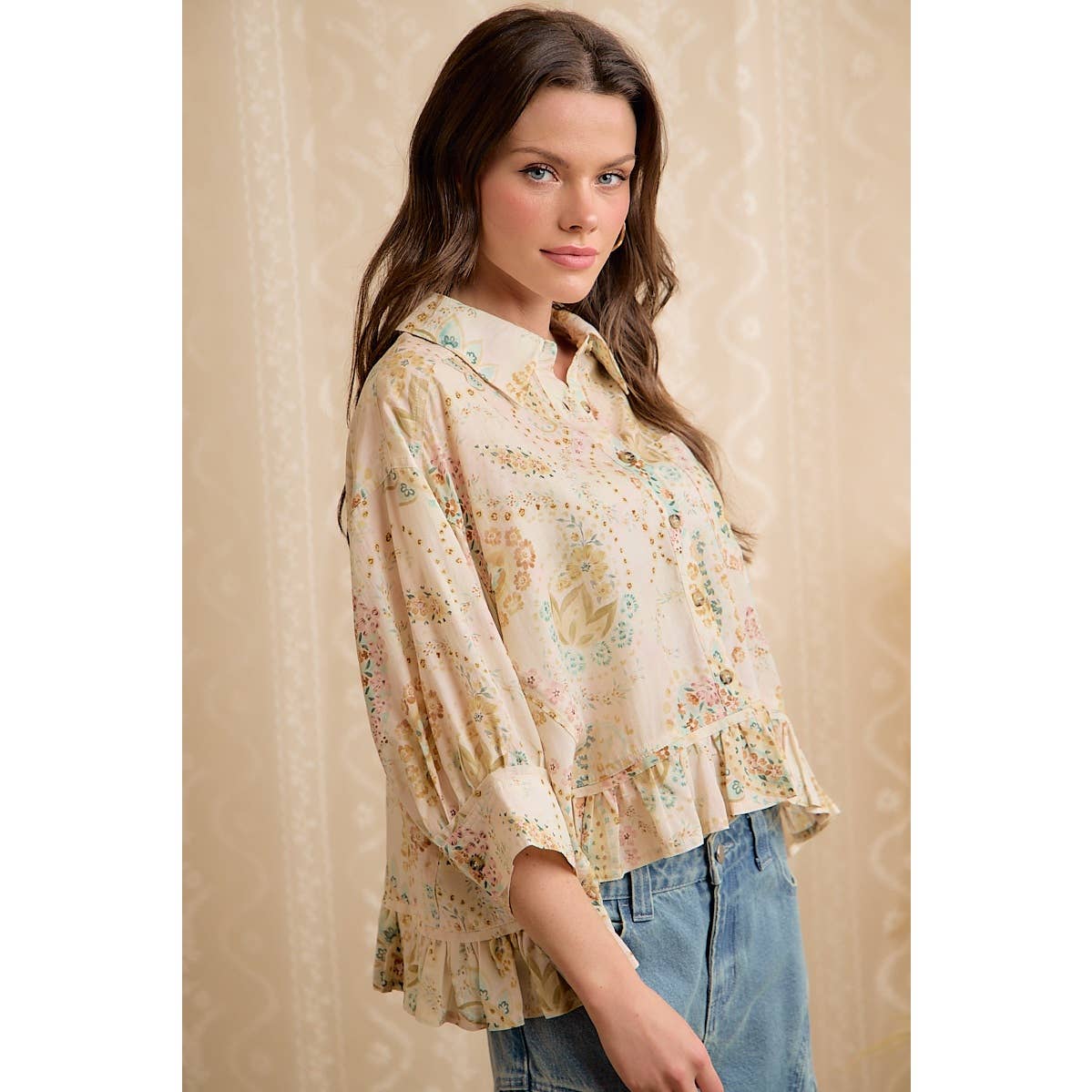Floral Linen Blend