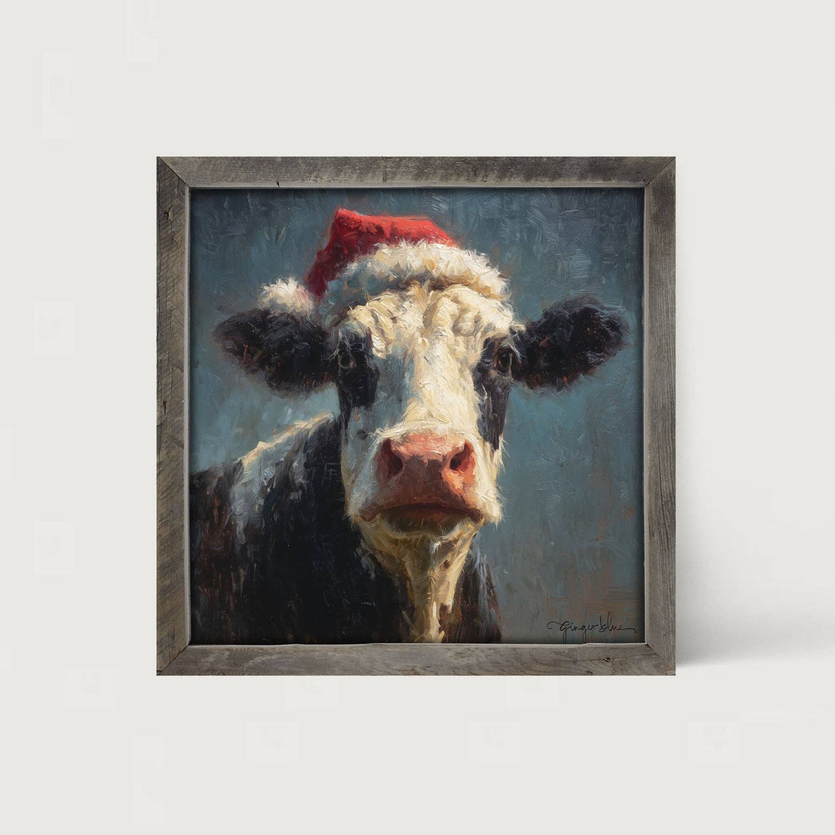 Santa Hat Cow