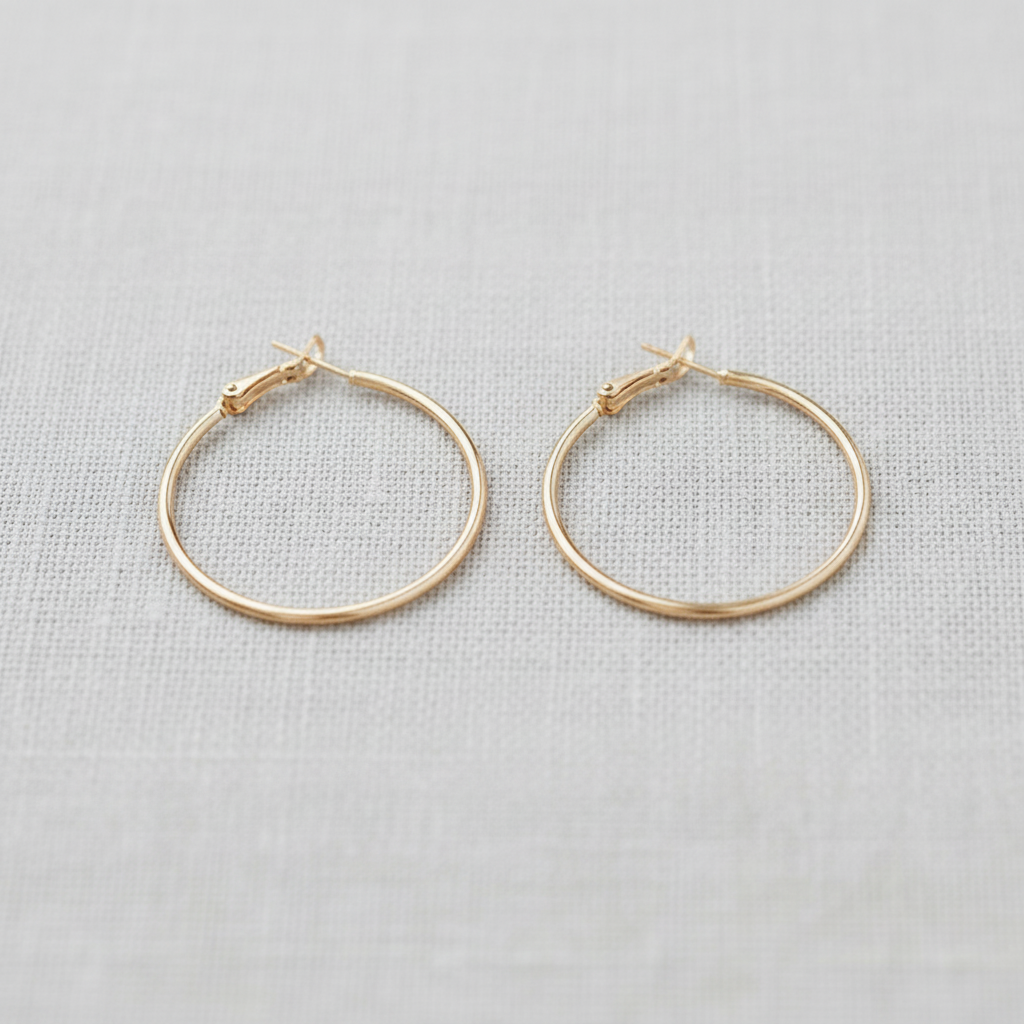 Exquisite Silver Circle Stud Earrings
