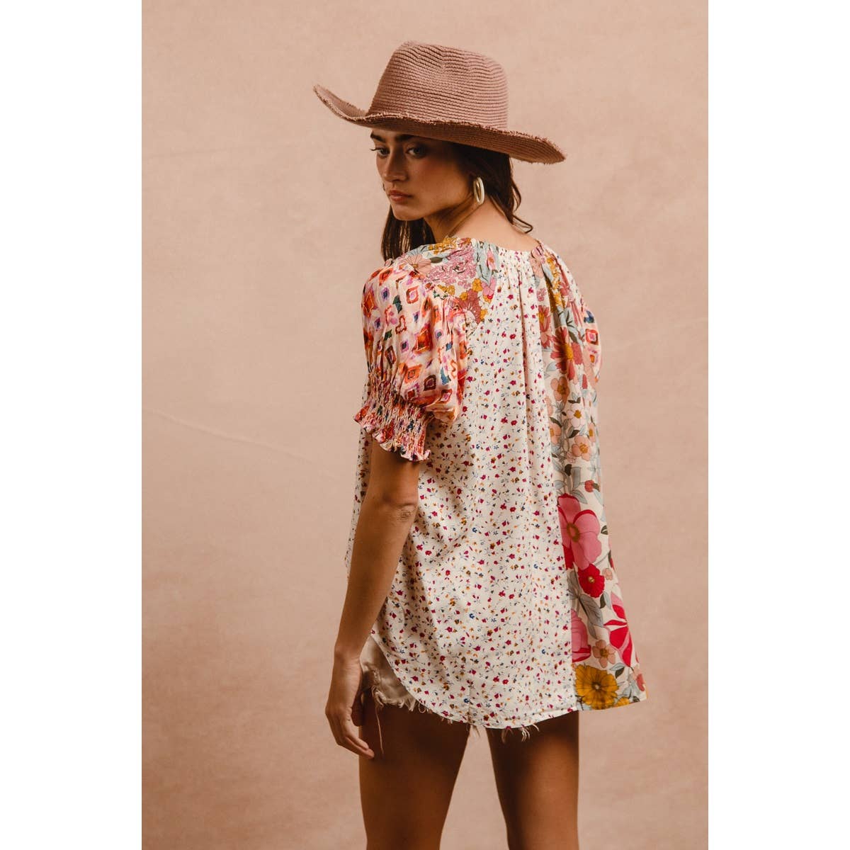 Woven Mix & Match Peasant Top