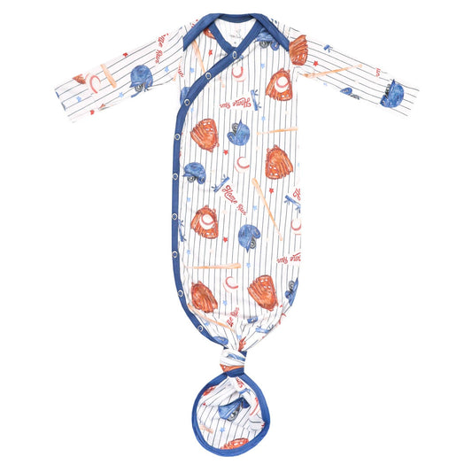 Newborn Knotted Gown - All Star