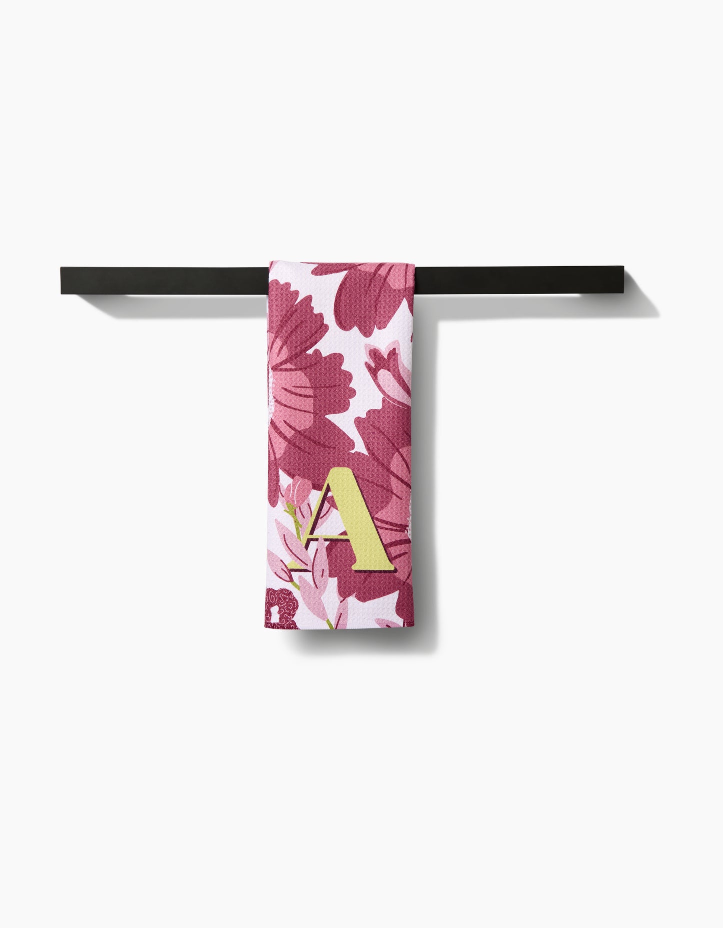 Geometry Monogram Floral Tea Towel