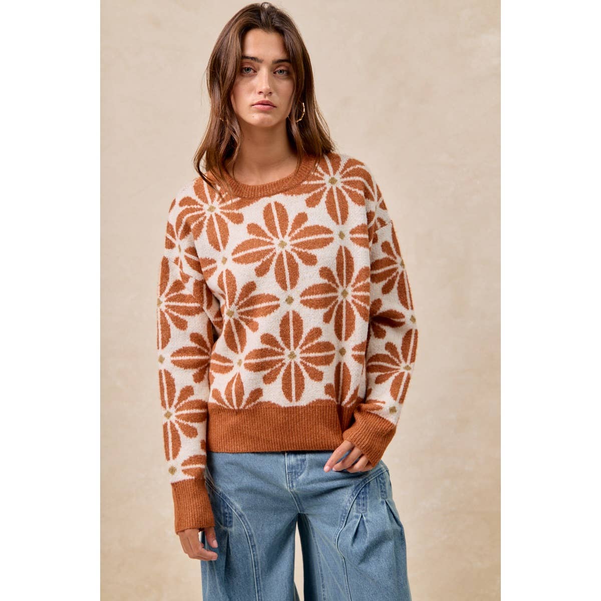 Flower Pattern Sweater