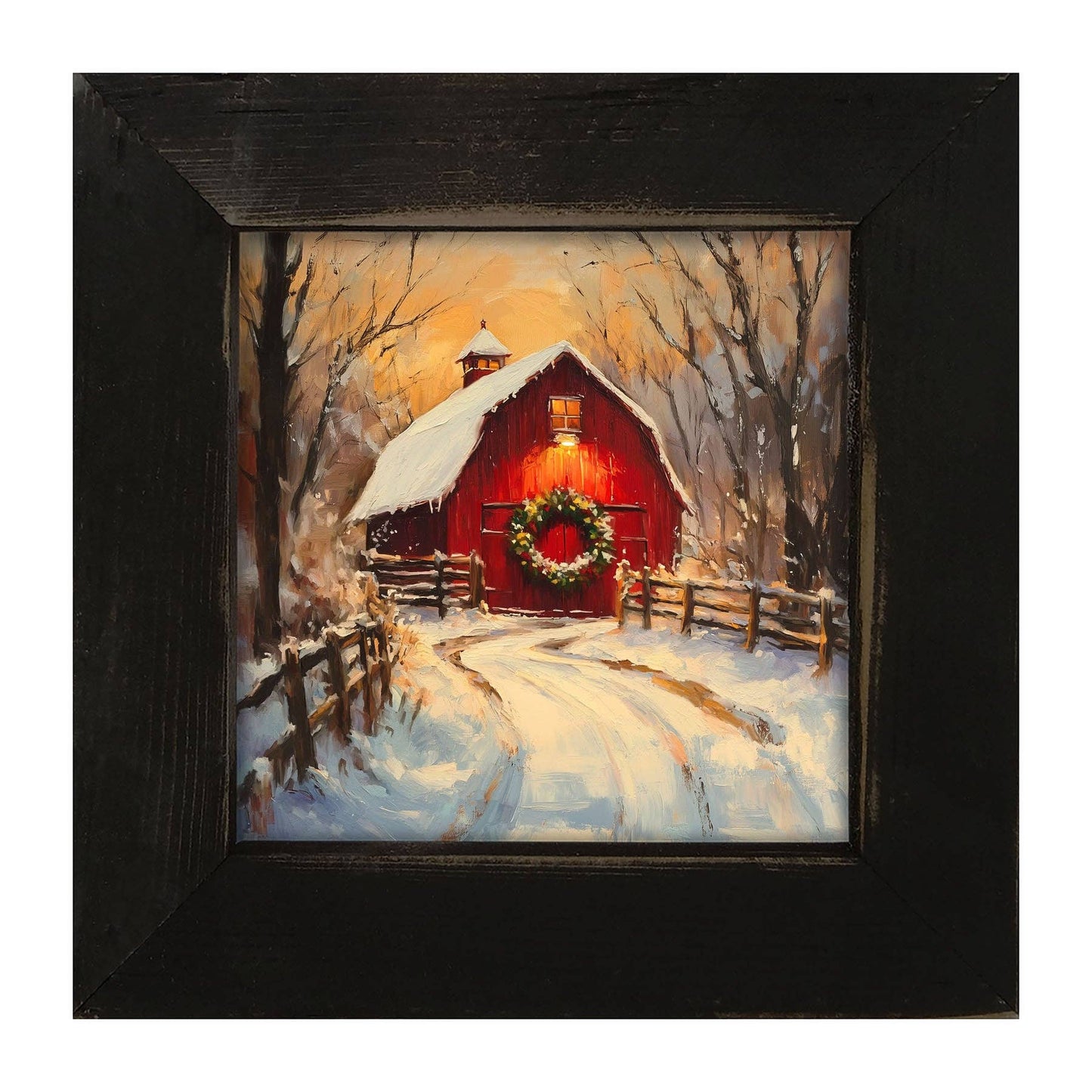 Red Barn at Christmas