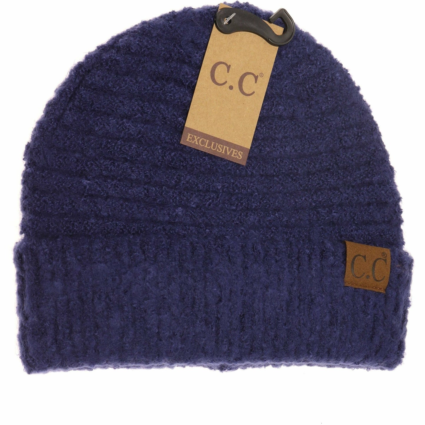 CC Beanie Solid Boucle Knit Cuff