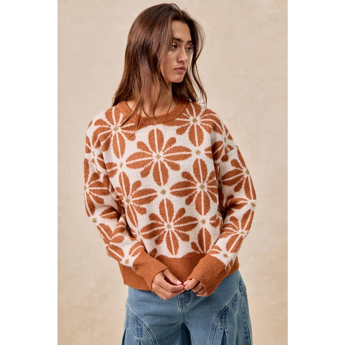 Flower Pattern Sweater