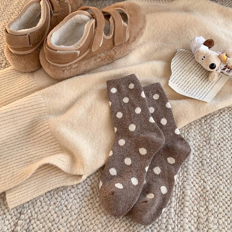 Color Block  Polka Dot Socks