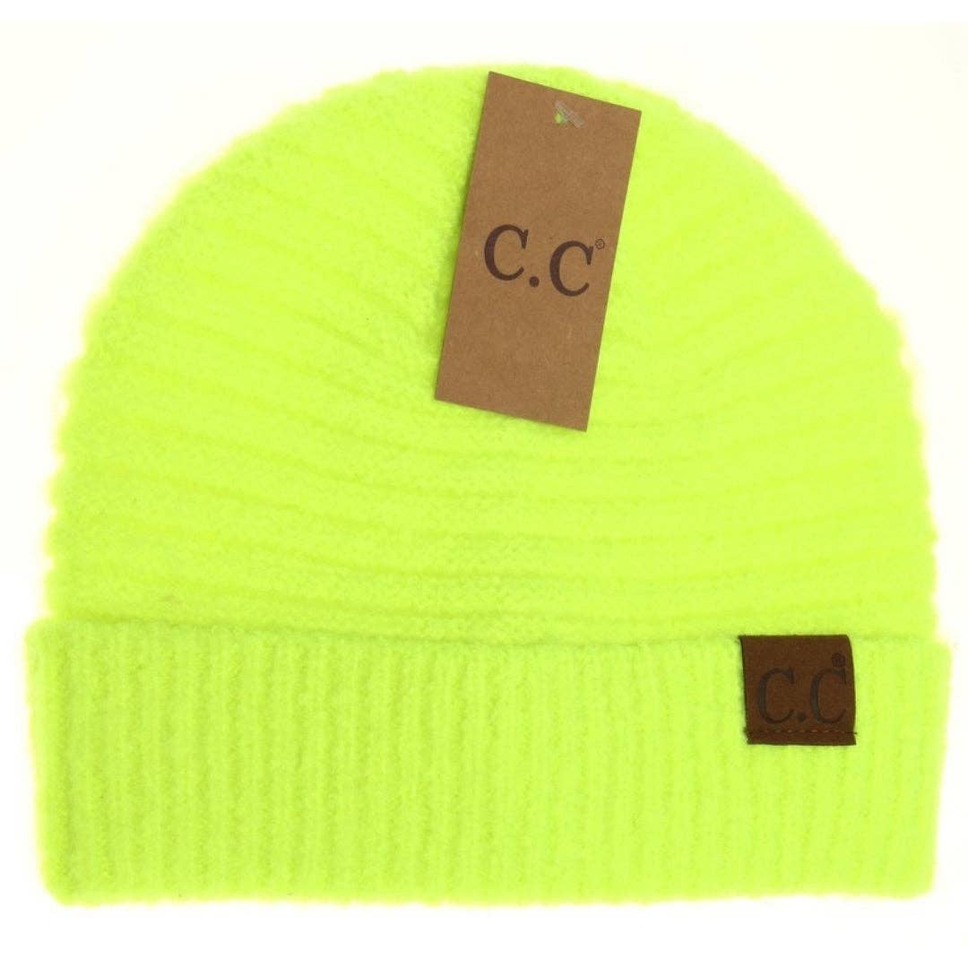 CC Beanie Solid Boucle Knit Cuff
