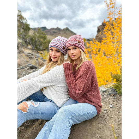 Small Stripe C.C Beanie HAT4007