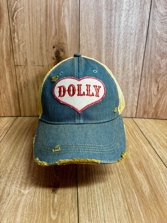 Dolly Heart Distressed SnapBack Hat