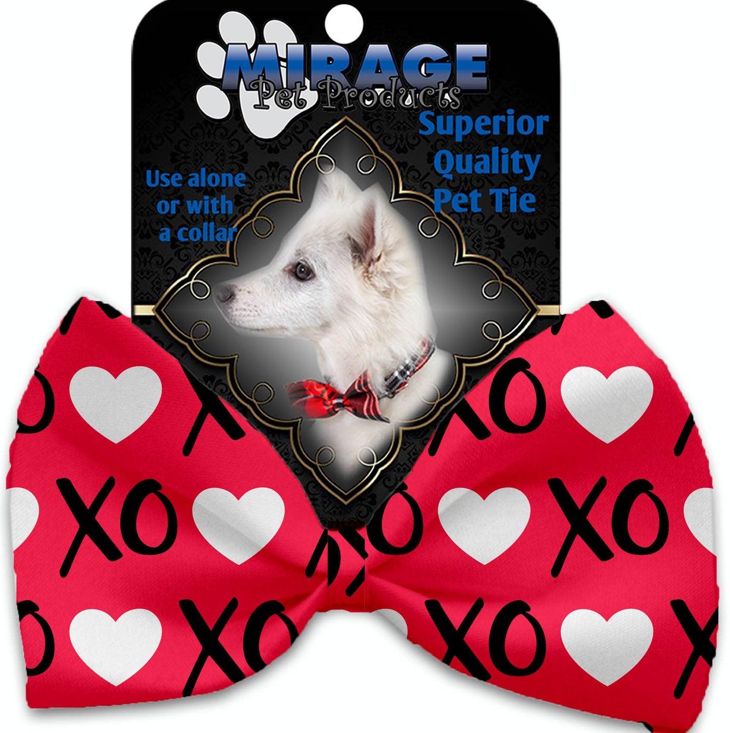 Red XOXO Pet Bow Tie