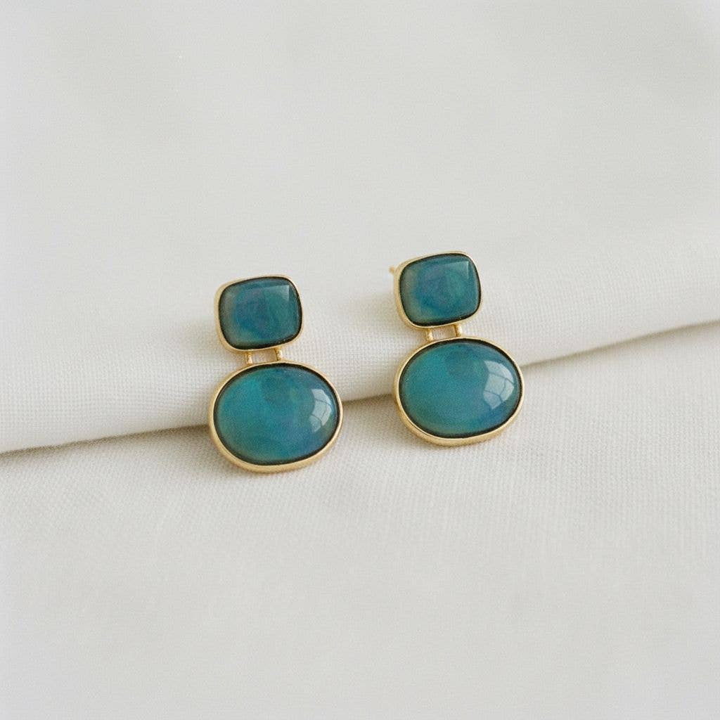Natural Shell Iridescent Earrings