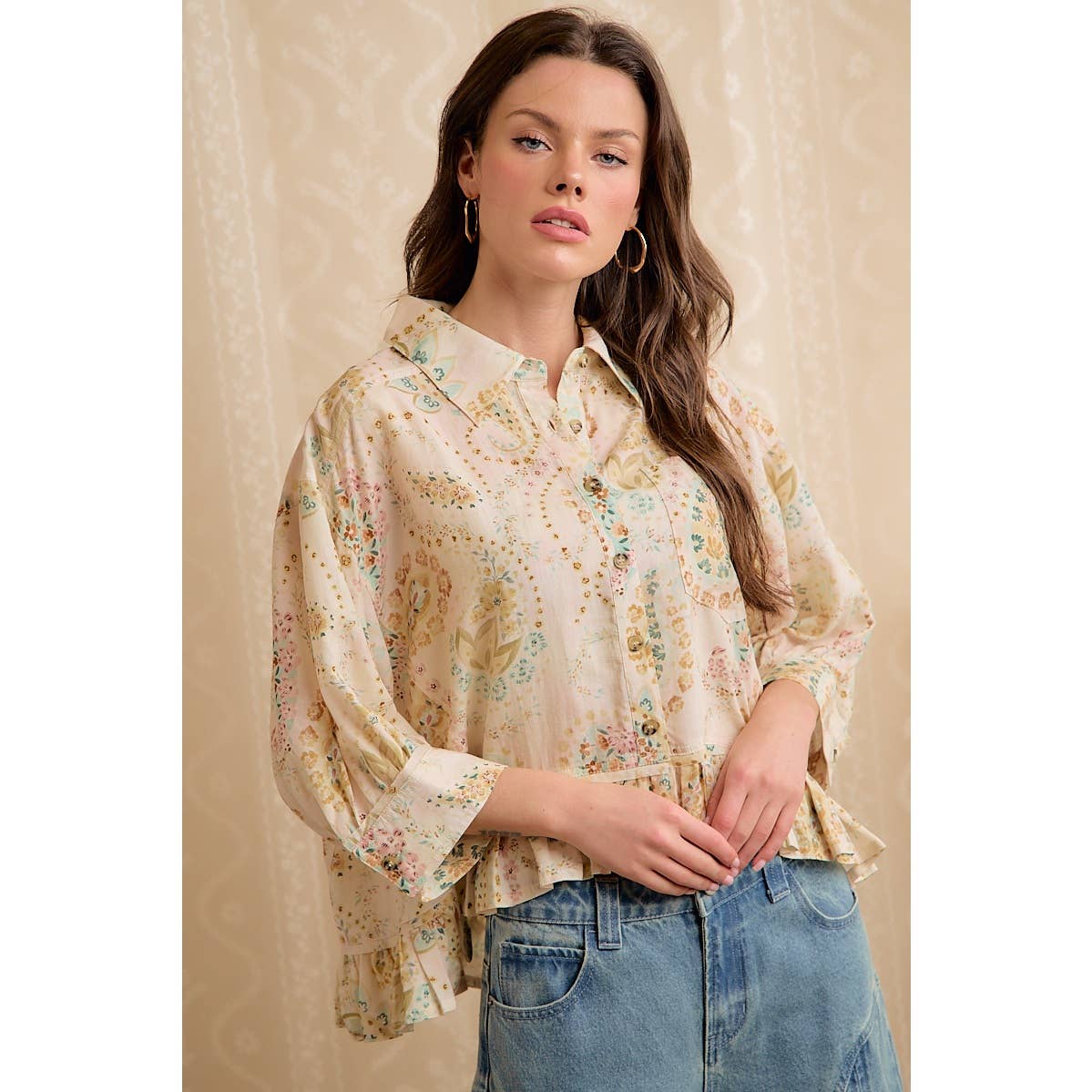 Floral Linen Blend