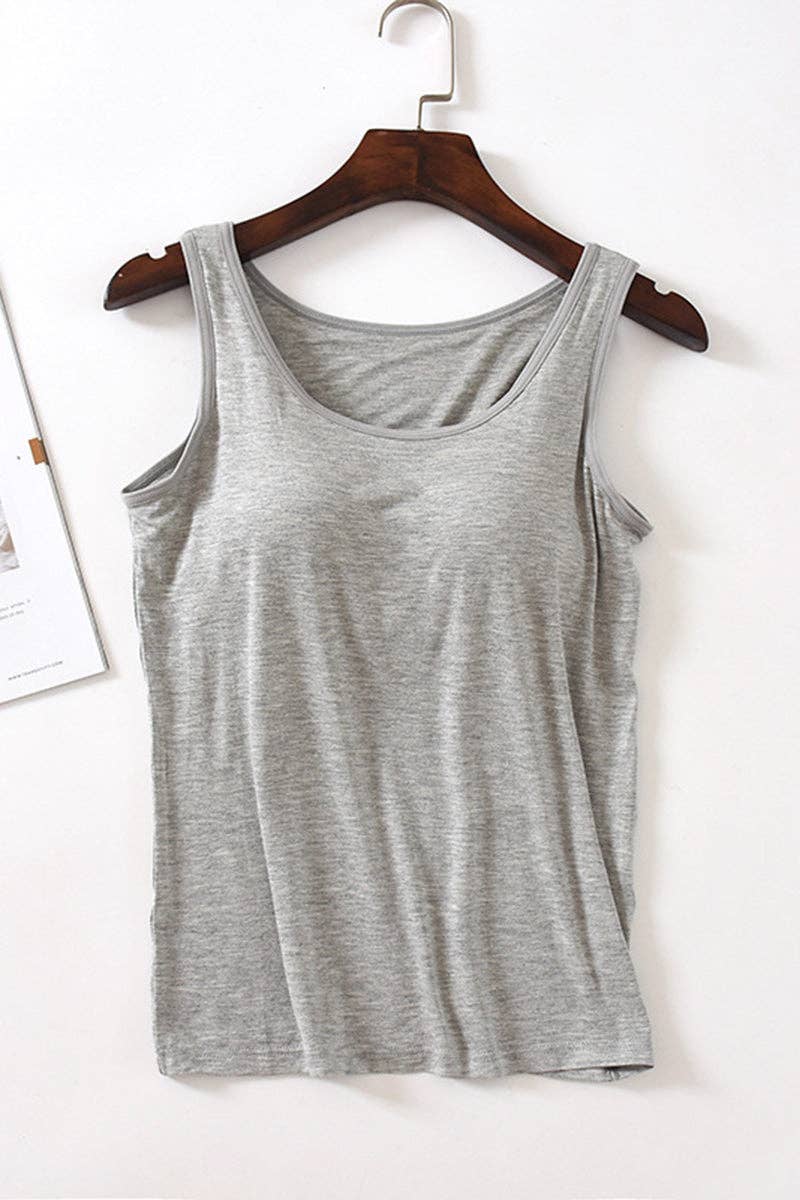 Grey sleeveless Tank Top