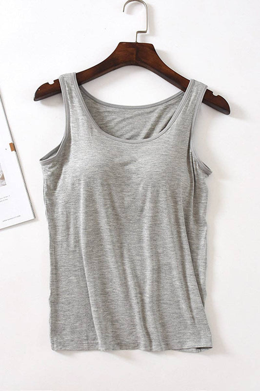 Grey sleeveless Tank Top