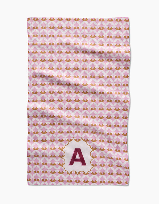Geometry Monogram Tile Tea Towel