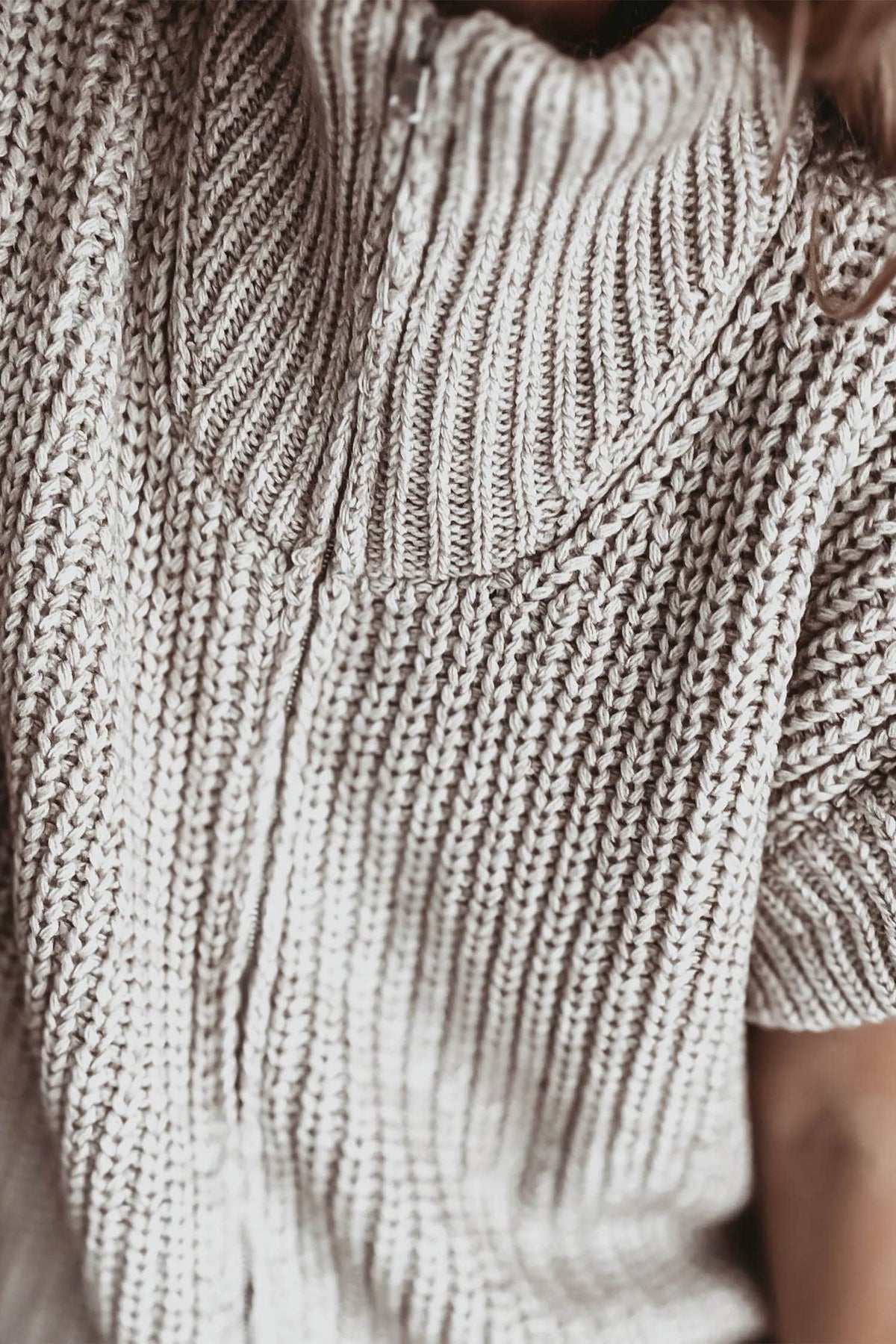 Textured Zip-Up Short Sleeve Sweater Cardigan