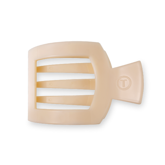 Teleties Square Flat Hair Clip | Medium | Almond Beige
