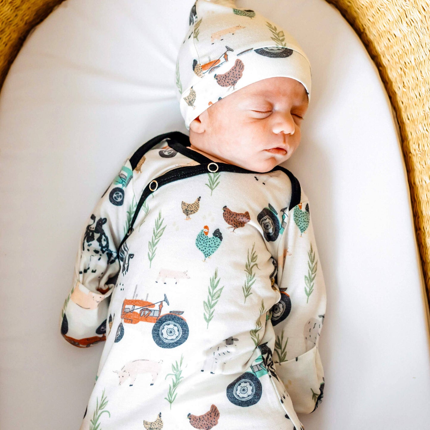 Newborn Knotted Gown - Jo