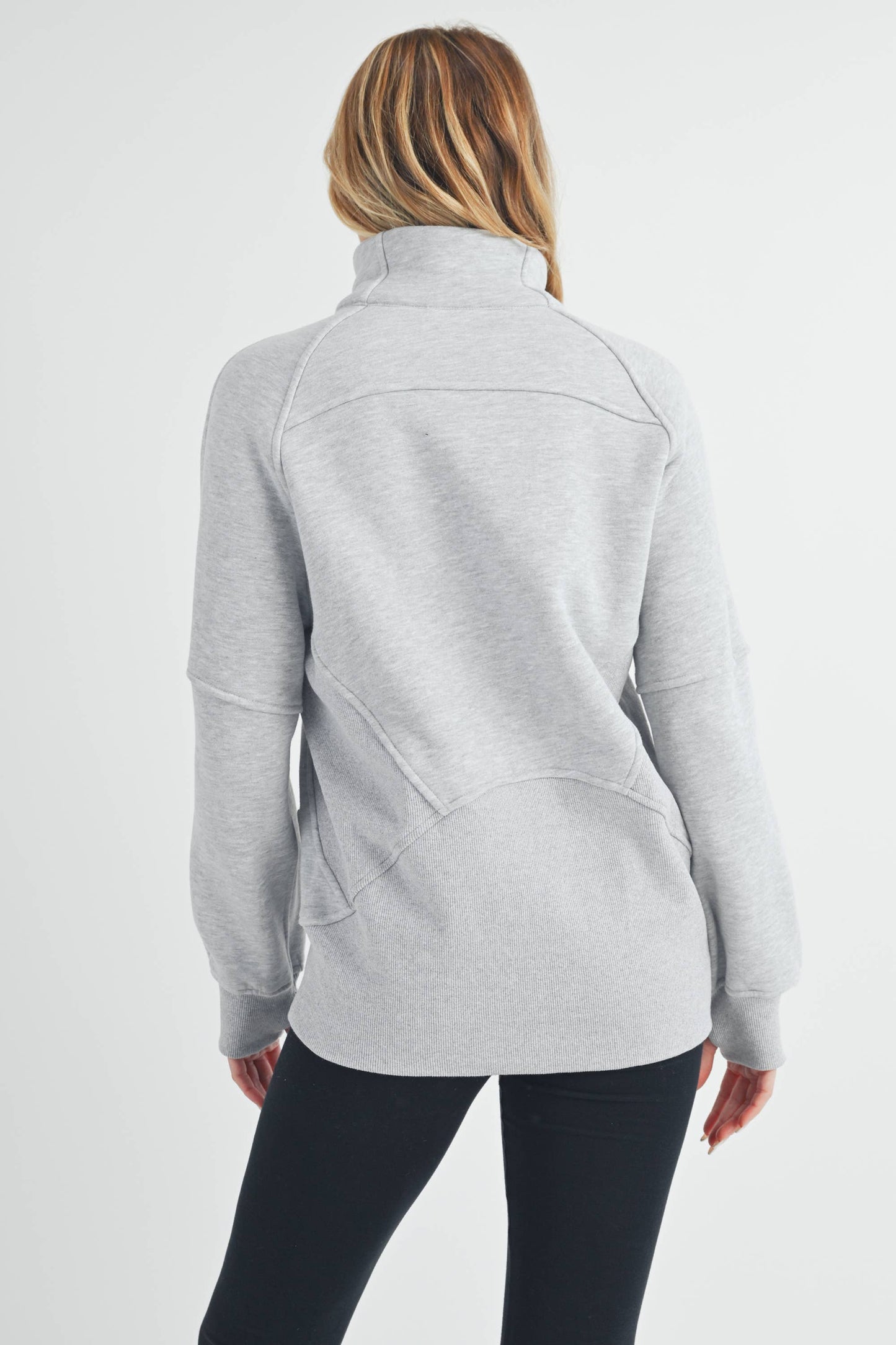 Long Funnel Neck Half Zip