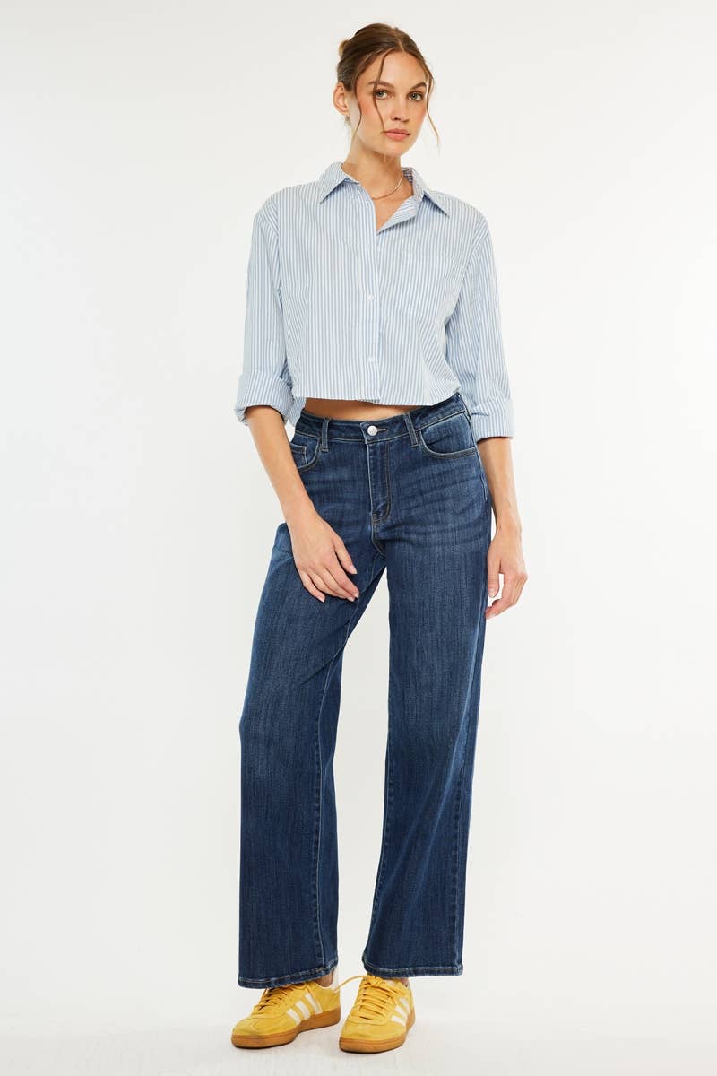 Crater High Rise Wide Leg Kan Can
