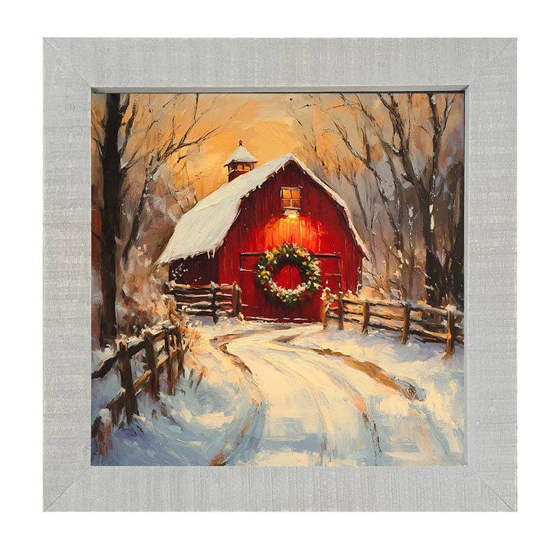 Red Barn at Christmas