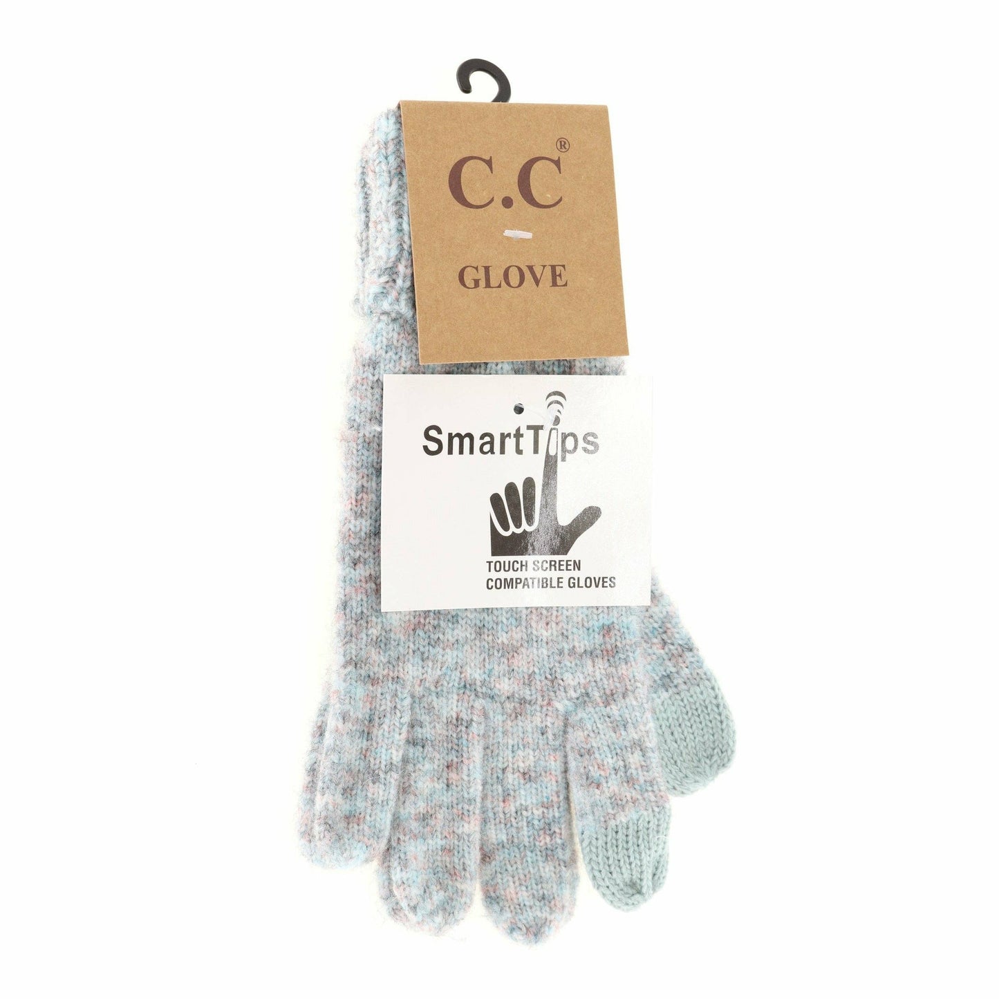 Soft Ribbed Knit Glove G2074P: Dove Multi