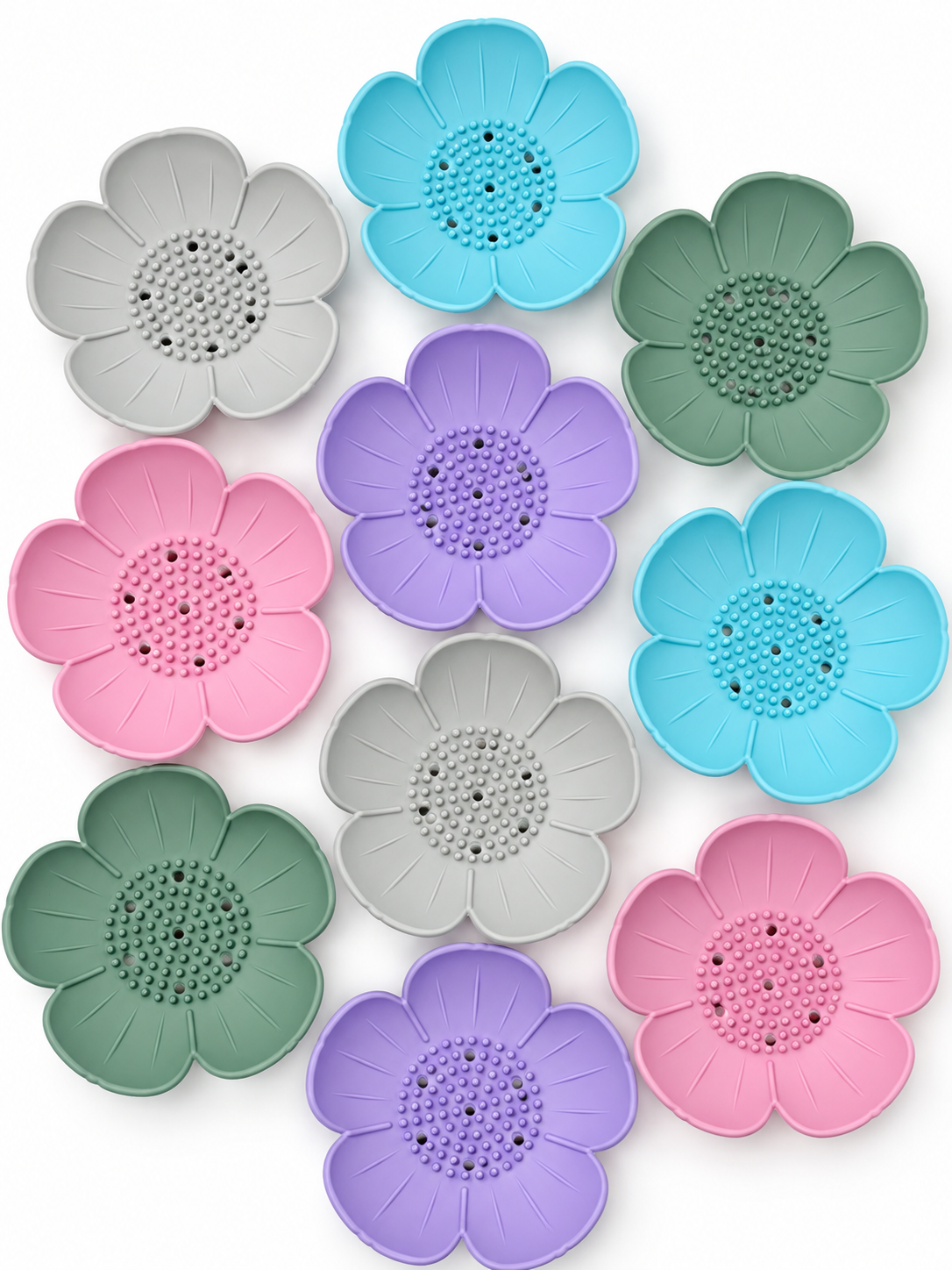 Shower Steamer Tray - Flower - Flexible Silicone Soap Tray