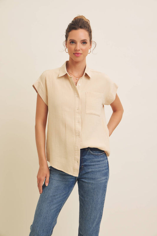 Mineral Washed Soft Cotton Shirt