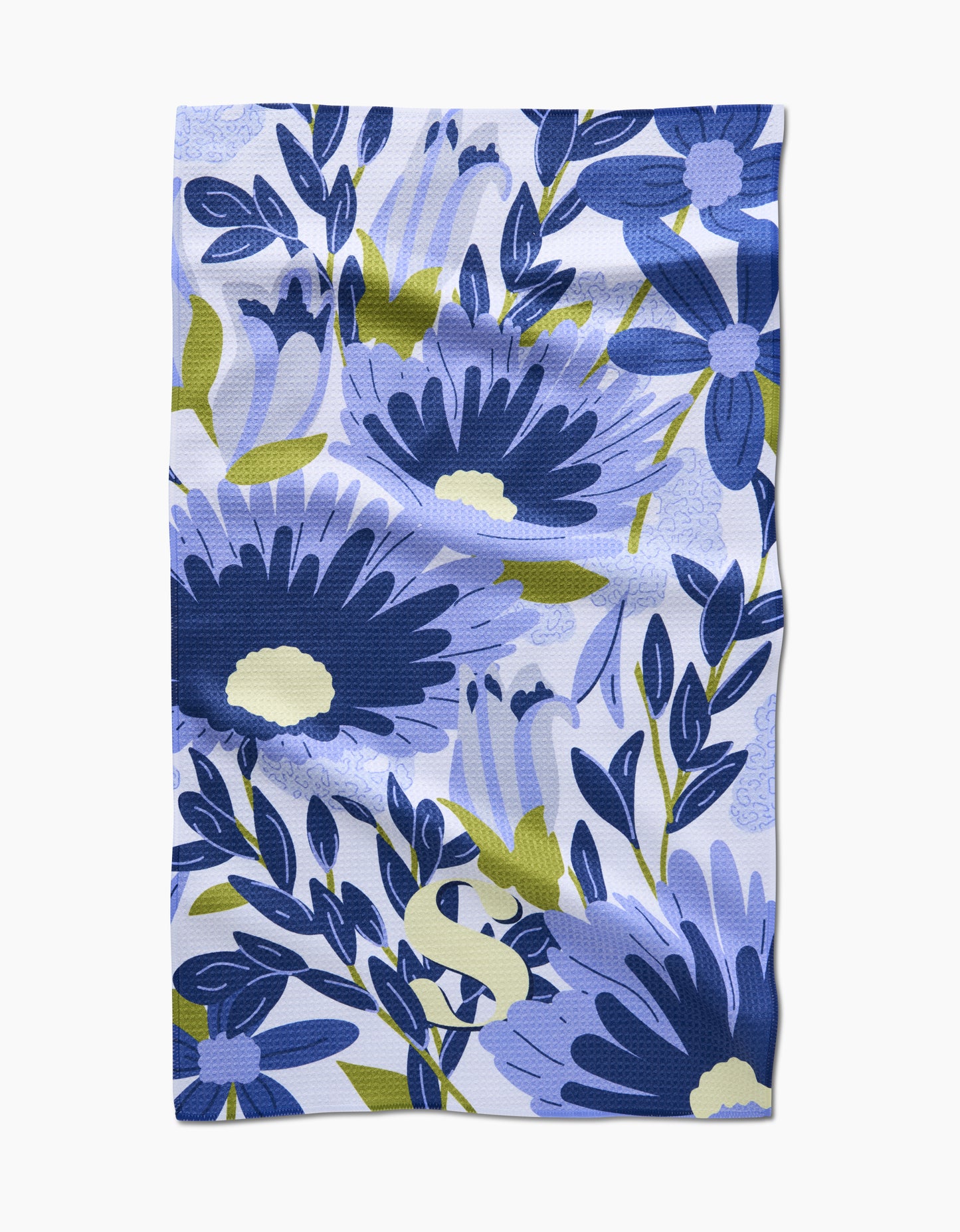 Geometry Monogram Floral Tea Towel