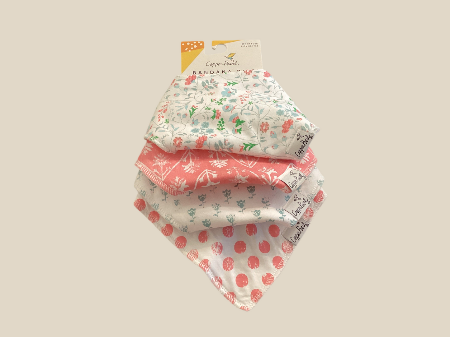 Copper Pearl Bandana Bib Set (4 piece)
