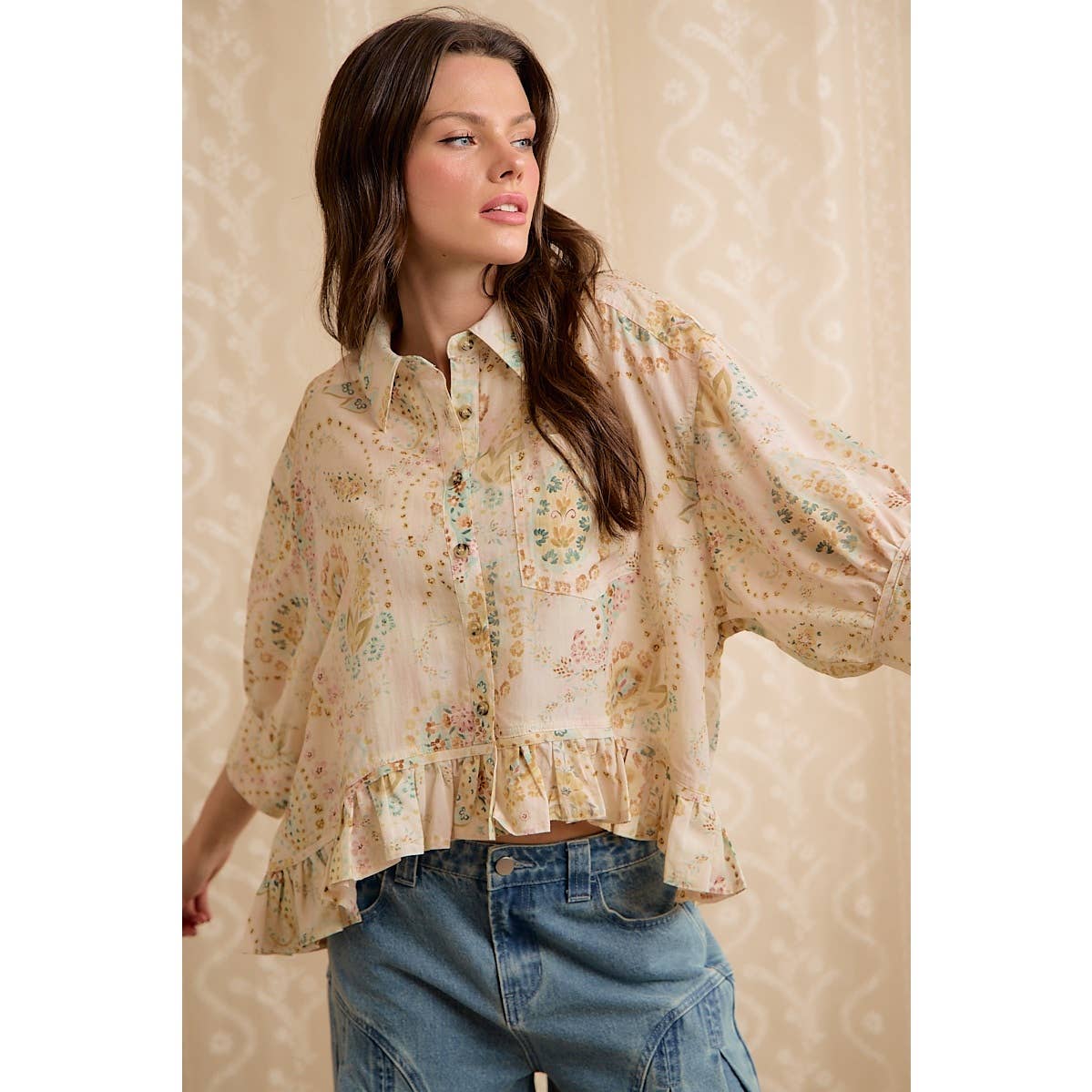 Floral Linen Blend