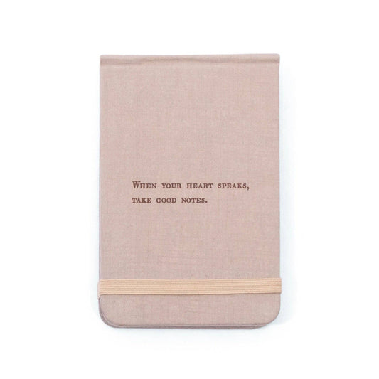 When Your Heart Speaks Fabric Notebook