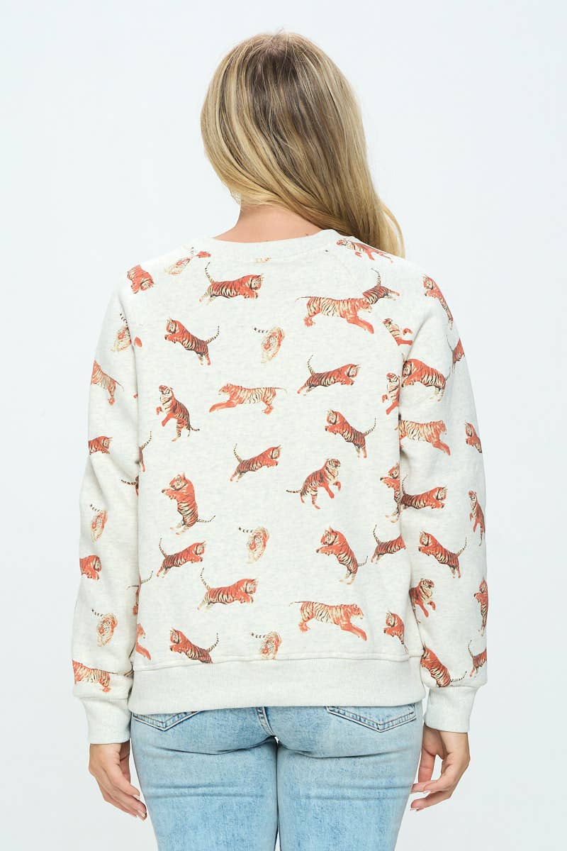 Tiger Print Sweatshirt